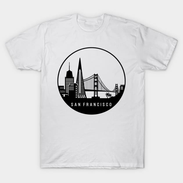 San Francisco California Skyline T-Shirt by ThyShirtProject - Affiliate